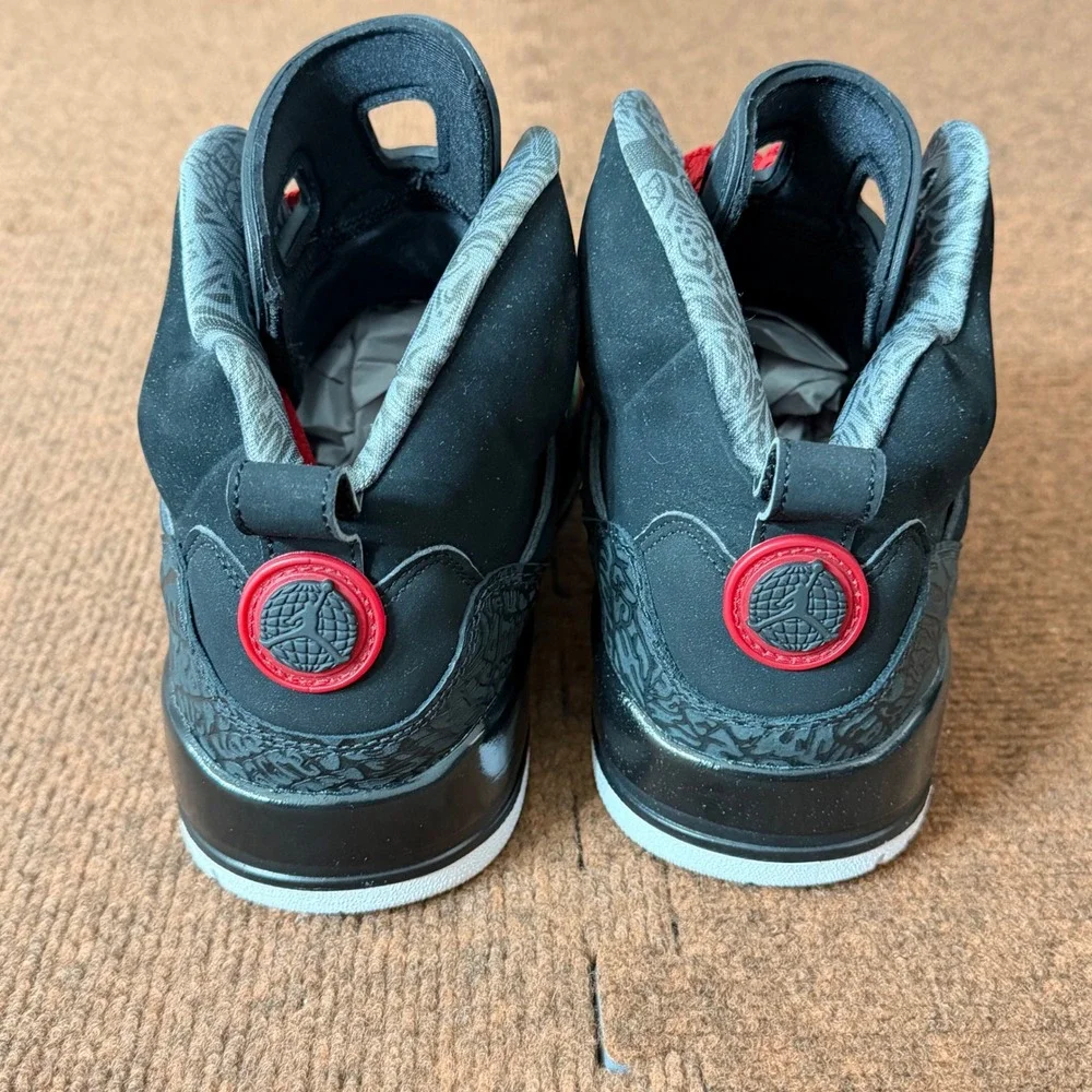 Jordan‎ Spizike Black Varsity Red Green Elephant Print 315371-026 Mens Size 9.5